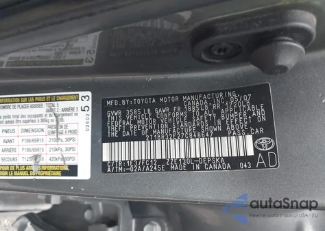 2007 Toyota Corolla S from USA, damaged, VIN 2T1BR32E27C848647